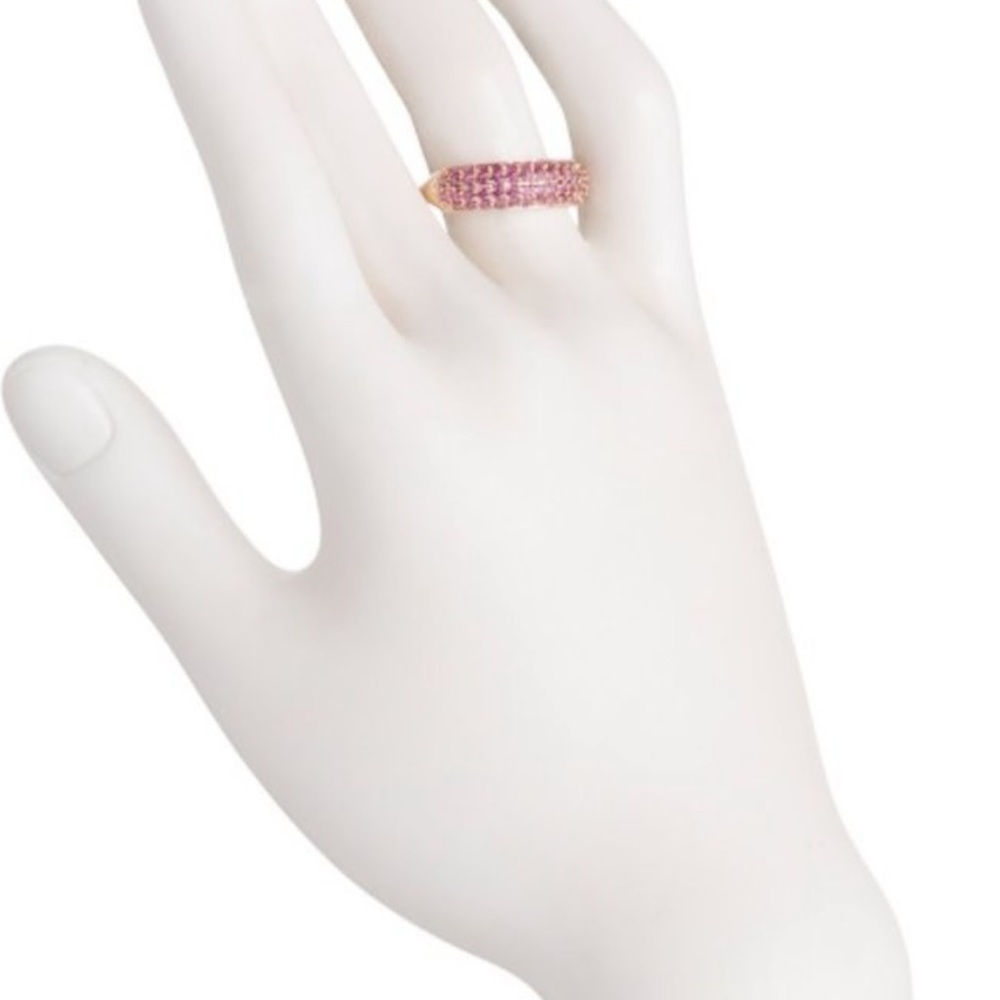 14K GOLD PAVE RHODOLITE BAND RING
Size 7